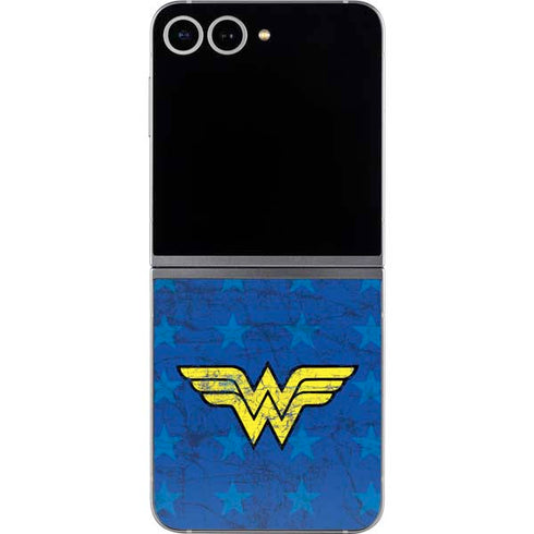 DC Comics Wonder Woman Emblem on Flag Galaxy Z Flip6 Skin